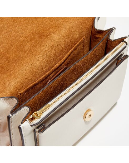 Faltbare Gürteltasche aus Kreideleder, 12,8 x 5,7 x 17,8 cm