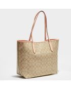 Sac cabas City beige/rose - 28.9x15.9x32.9 cm