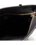 Sac cabas en Cuir Mini City Zip Tote noir - 20.4x10.9x22.9 cm