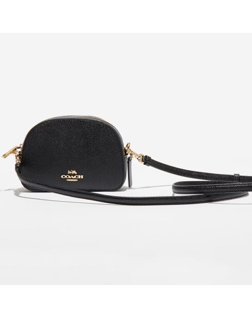 Petit sac bandoulière en Cuir Mini Serena noir - 11.8x5.2x16.8 cm