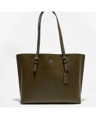 Sac cabas en Cuir Mollie Tote vert  - 28.5x13.9x40.9 cm