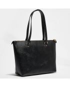 Sac cabas en Cuir Gallery noir - 26.9x13.8x32.5 cm