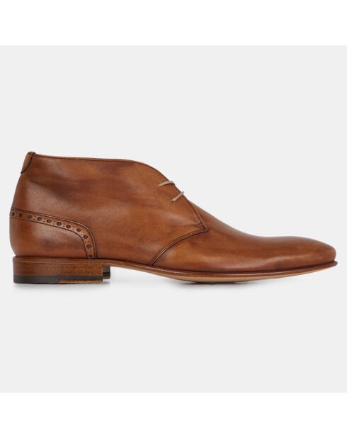 Bottines en Cuir façon Derbies Lawrence marron