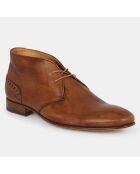 Bottines en Cuir façon Derbies Lawrence marron