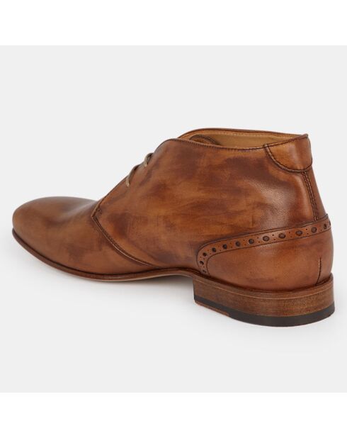 Bottines en Cuir façon Derbies Lawrence marron
