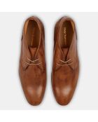 Bottines en Cuir façon Derbies Lawrence marron