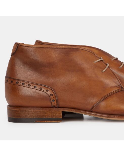 Bottines en Cuir façon Derbies Lawrence marron
