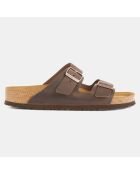 Mules en Cuir Arizona marron foncé