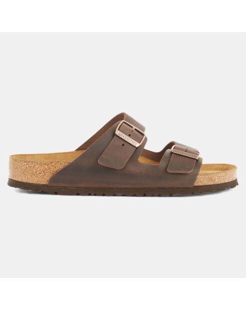 Mules en Cuir Arizona marron foncé