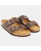 Mules en Cuir Arizona marron foncé