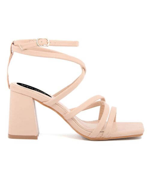 Sandalias de tacón beige Ania - Tacón 7 cm