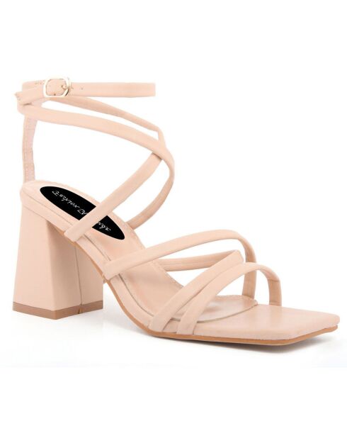 Sandalias de tacón beige Ania - Tacón 7 cm
