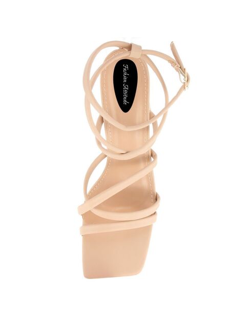 Sandalias de tacón beige Ania - Tacón 7 cm
