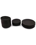 Service de table en Porcelaine noir - 18 pièces