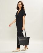 Sac cabas en Cuir Gallery noir - 26.9x13.8x32.5 cm