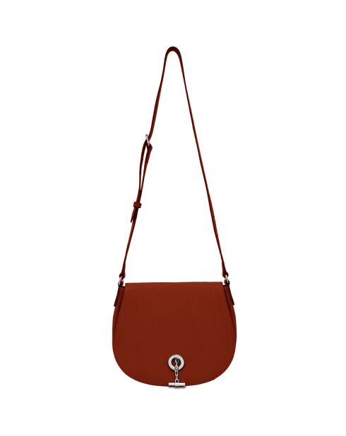 Sac bandoulière en Cuir Paris argile - 26x21x11 cm