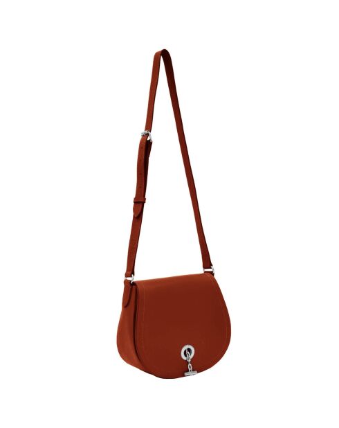 Sac bandoulière en Cuir Paris argile - 26x21x11 cm