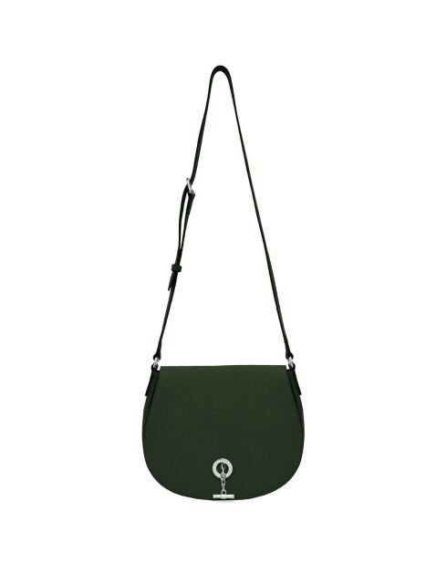 Sac bandoulière en Cuir Paris eucalyptus - 26x21x11 cm