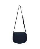 Sac bandoulière en Cuir Paris marine - 26x21x11 cm