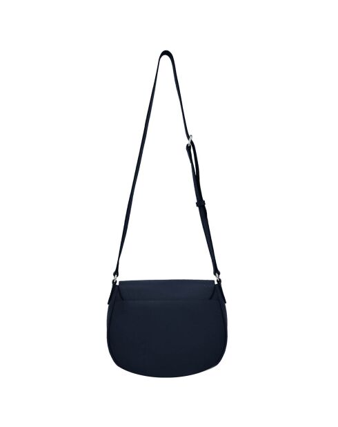 Sac bandoulière en Cuir Paris marine - 26x21x11 cm