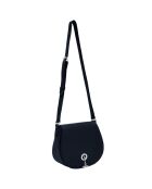 Sac bandoulière en Cuir Paris marine - 26x21x11 cm