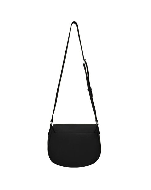 Sac bandoulière en Cuir Paris noir - 26x21x11 cm