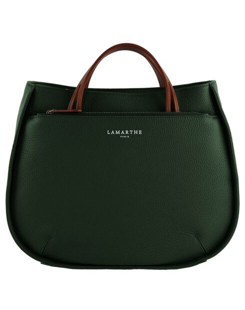 Sac à main en Cuir Fidèle eucalyptus - 26x34x13 cm