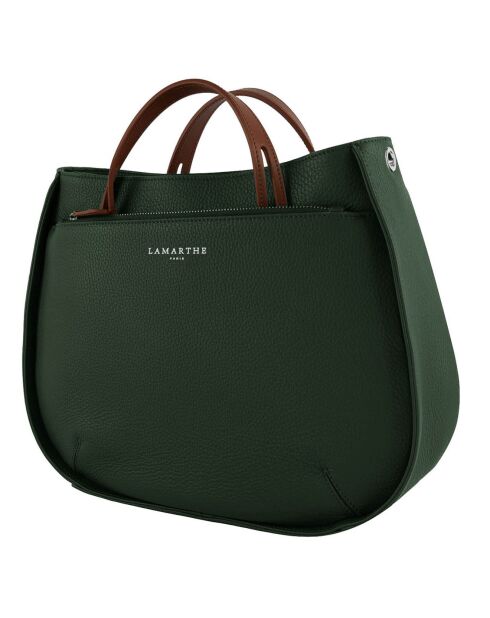 Sac à main en Cuir Fidèle eucalyptus - 26x34x13 cm