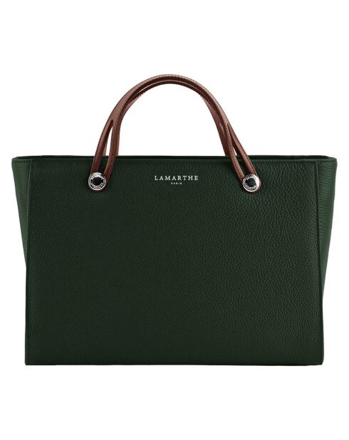 Sac à main en Cuir Fidèle eucalyptus - 36x25x14 cm