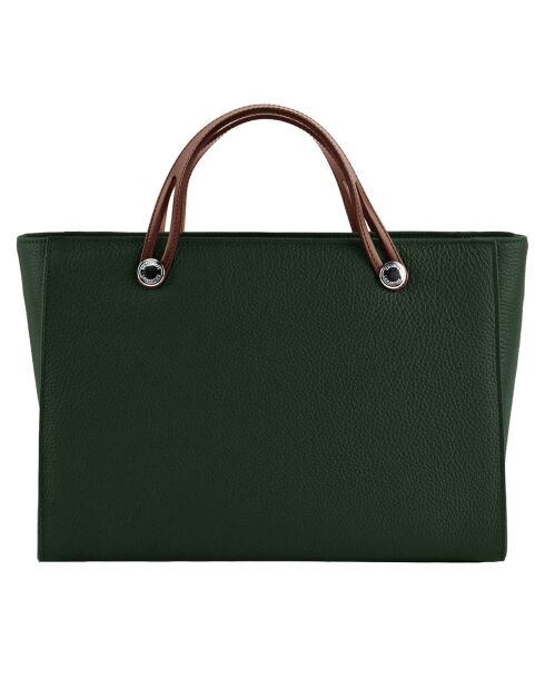 Sac à main en Cuir Fidèle eucalyptus - 36x25x14 cm