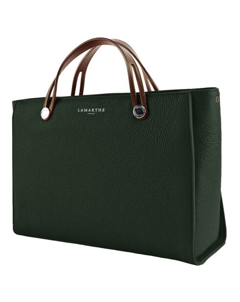 Sac à main en Cuir Fidèle eucalyptus - 36x25x14 cm