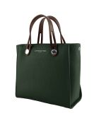 Sac à main en Cuir Fidèle eucalyptus - 25x23x12 cm