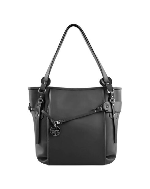 Sac porté épaule en Cuir Cult noir - 35x35x18 cm
