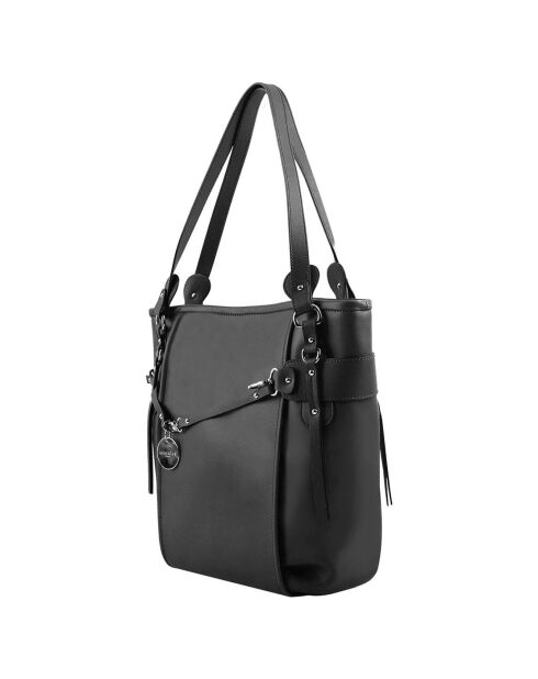 Sac porté épaule en Cuir Cult noir - 35x35x18 cm