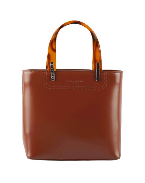 Sac à main en Cuir Portofino cognac - 24.5x23x12 cm
