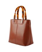 Sac à main en Cuir Portofino cognac - 24.5x23x12 cm