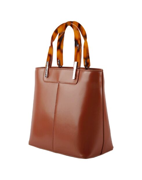 Sac à main en Cuir Portofino cognac - 24.5x23x12 cm