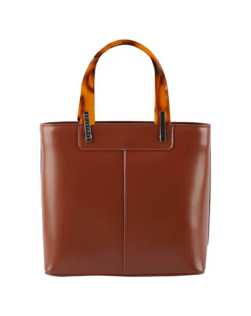 Sac à main en Cuir Portofino cognac - 24.5x23x12 cm