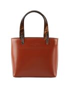 Sac à main en Cuir Portofino caramel  - 20x18x10 cm