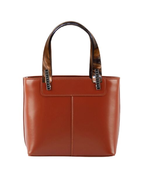 Sac à main en Cuir Portofino caramel  - 20x18x10 cm
