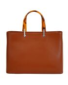 Sac à main en Cuir Portofino caramel  - 35x25x11 cm
