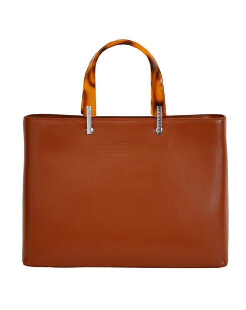 Sac à main en Cuir Portofino caramel  - 35x25x11 cm