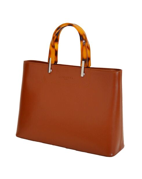 Sac à main en Cuir Portofino caramel  - 35x25x11 cm