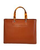 Sac à main en Cuir Portofino caramel  - 35x25x11 cm