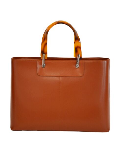 Sac à main en Cuir Portofino caramel  - 35x25x11 cm
