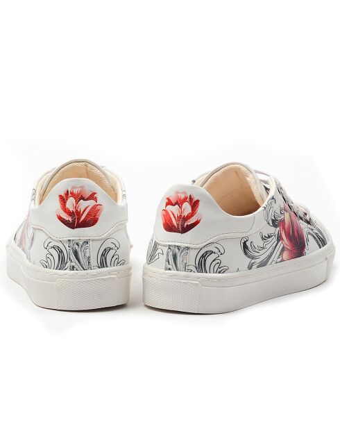 Nespa Low-Top-Sneaker beige/blau/mehrfarbig