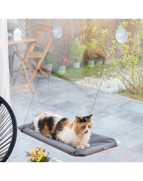 Catlax Hängematte für Katzen grau