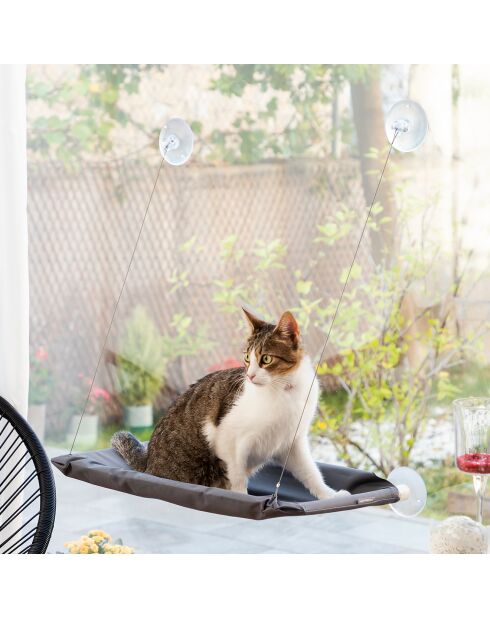 Catlax Hängematte für Katzen grau