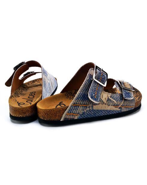 Mules Velana noir/marron/multicolore