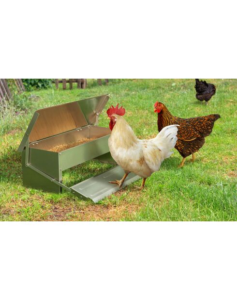 Mangeoire Poules acier